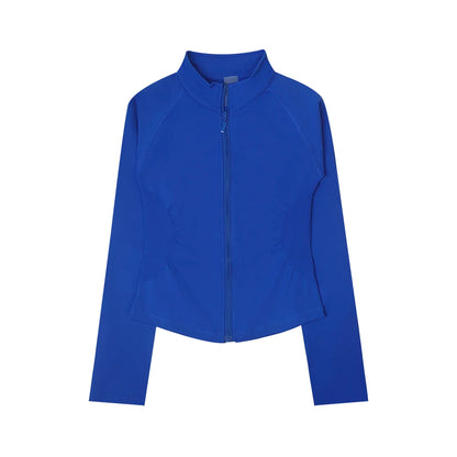 Zippy Jacket Women Running Long Sleeves Gym Tops Full Zipper Seamless Workout Activewear Sports Pilates Yoga Coats