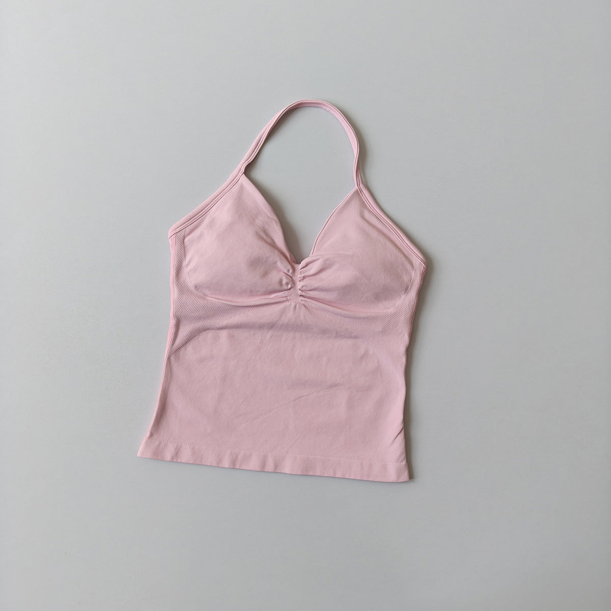 Seamless Halter-Neck Sports Fitness Slim-Fit Yoga Tank Top for Women