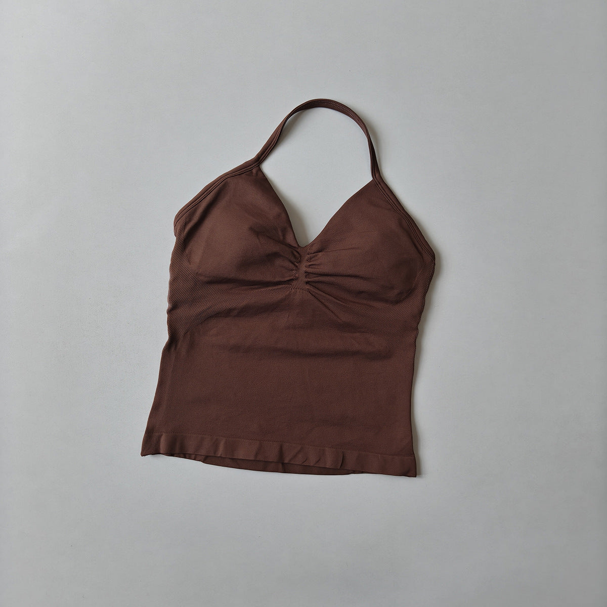 Seamless Halter-Neck Sports Fitness Slim-Fit Yoga Tank Top for Women
