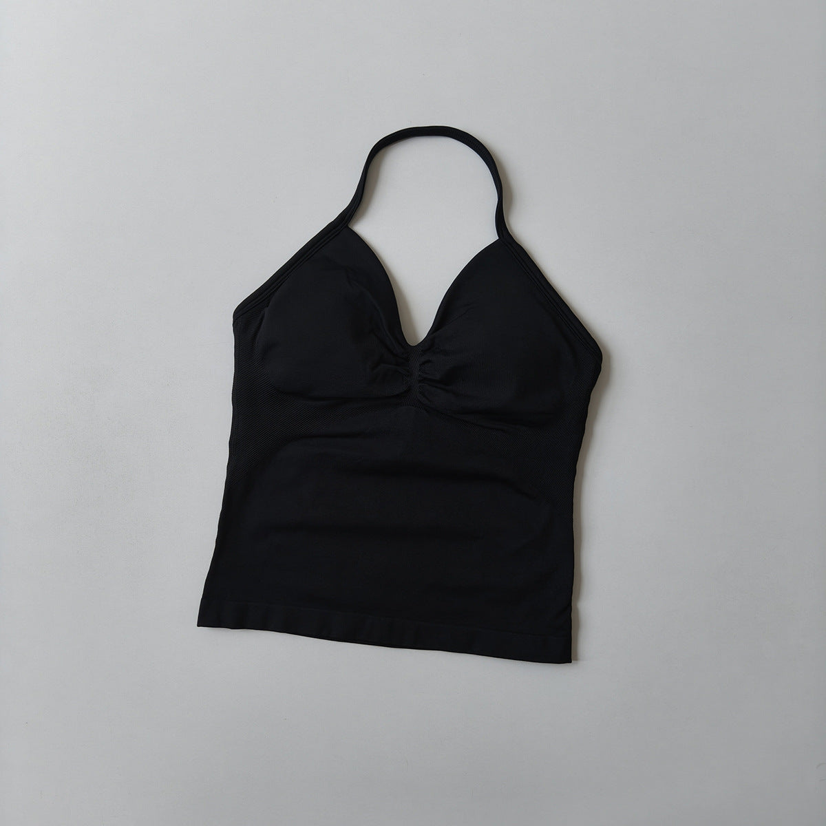 Seamless Halter-Neck Sports Fitness Slim-Fit Yoga Tank Top for Women
