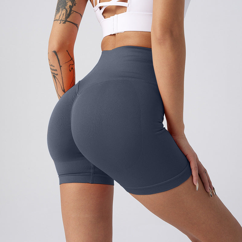 Women'S Sports Belly Contracting Cycling Tights Peach Hip Yoga Shorts