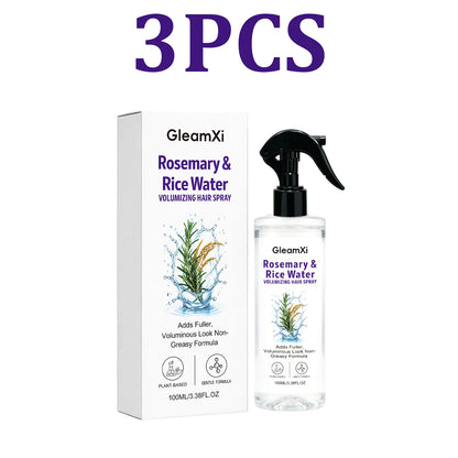 Rosemary Rice Water Hair Spray Volumizing Smoothing Leave-In Conditioner for Fine Flat Hair Oil Control Refreshing Scalp Care