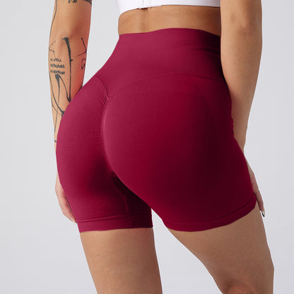 Women'S Sports Belly Contracting Cycling Tights Peach Hip Yoga Shorts