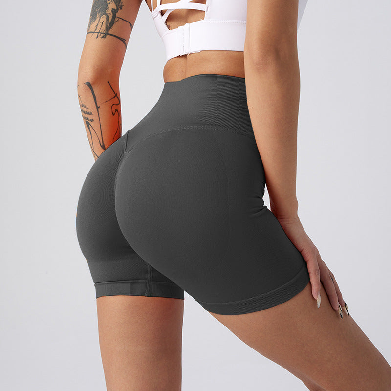 Women'S Sports Belly Contracting Cycling Tights Peach Hip Yoga Shorts