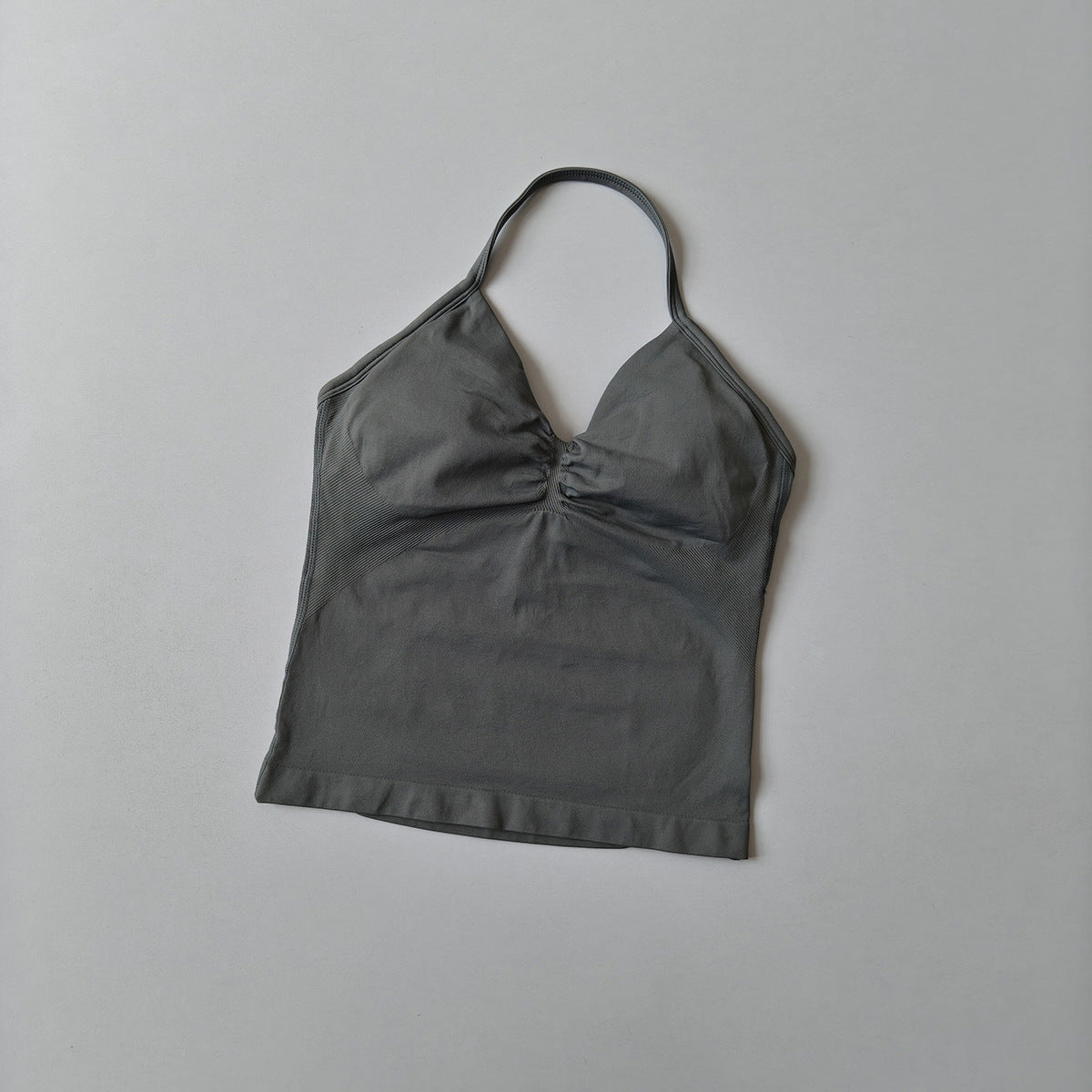 Seamless Halter-Neck Sports Fitness Slim-Fit Yoga Tank Top for Women