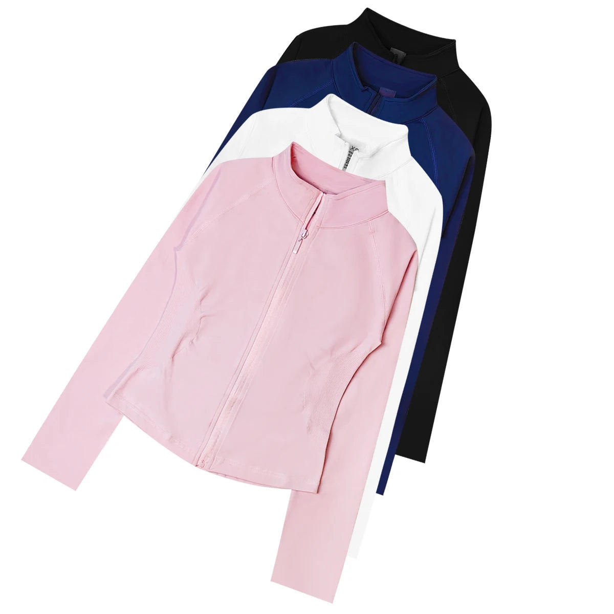 Zippy Jacket Women Running Long Sleeves Gym Tops Full Zipper Seamless Workout Activewear Sports Pilates Yoga Coats