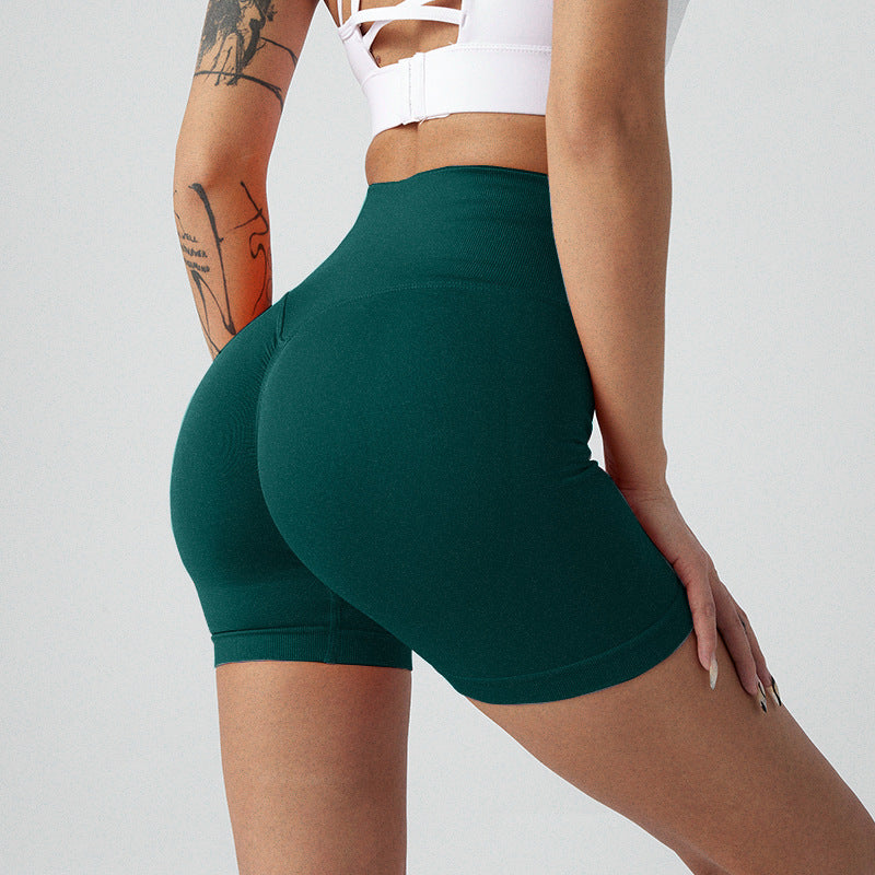 Women'S Sports Belly Contracting Cycling Tights Peach Hip Yoga Shorts