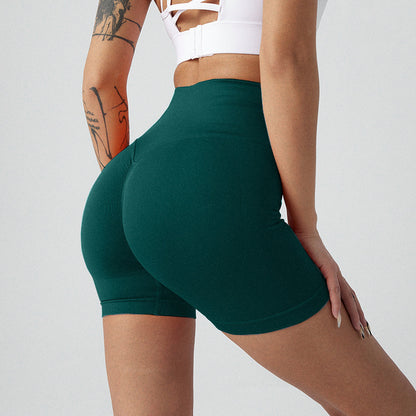 Women'S Sports Belly Contracting Cycling Tights Peach Hip Yoga Shorts