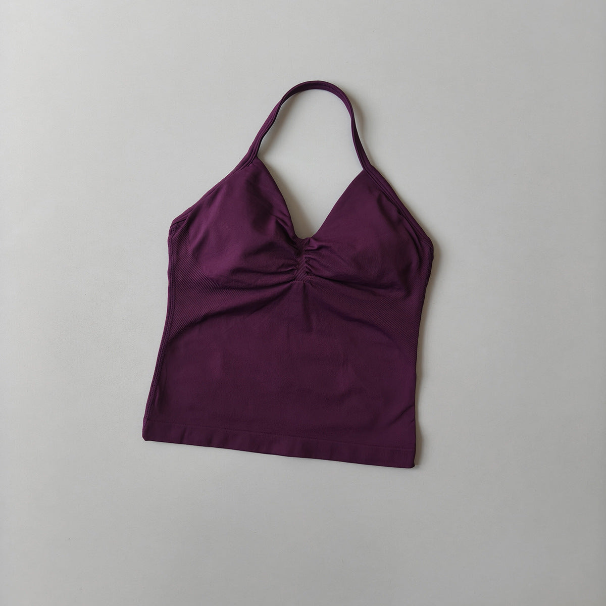 Seamless Halter-Neck Sports Fitness Slim-Fit Yoga Tank Top for Women