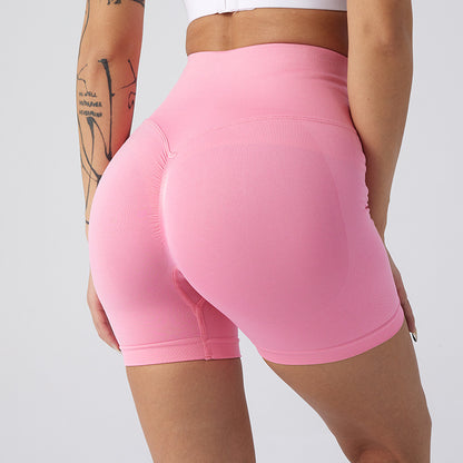Women'S Sports Belly Contracting Cycling Tights Peach Hip Yoga Shorts